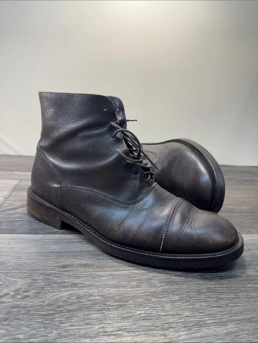 Banana Republic Brown Leather Lace-Up men’s boots Sz 10.5 (h182)